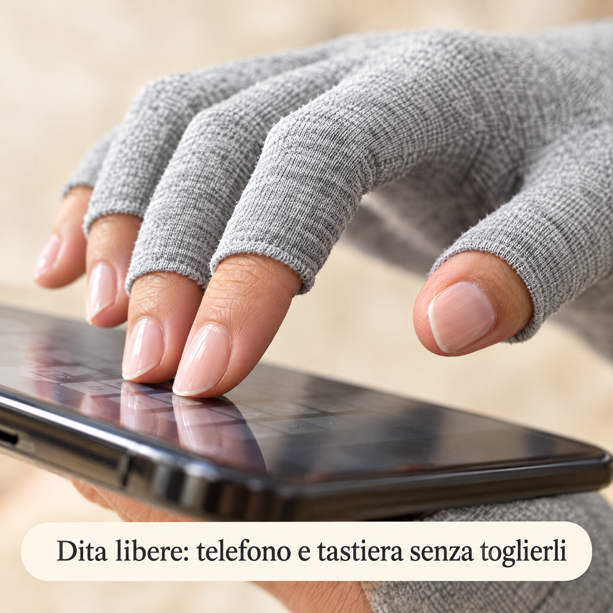 Dita libere: telefono e tastiera senza togliere i guanti